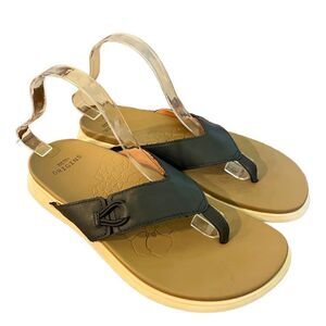 Earth origins blue leather flip flops size 11